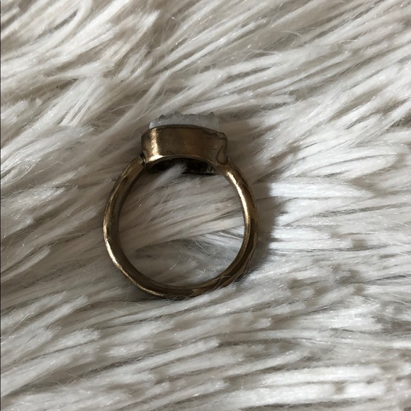 NEW Gold Ring Set With White Stone - Picture 2 of 4